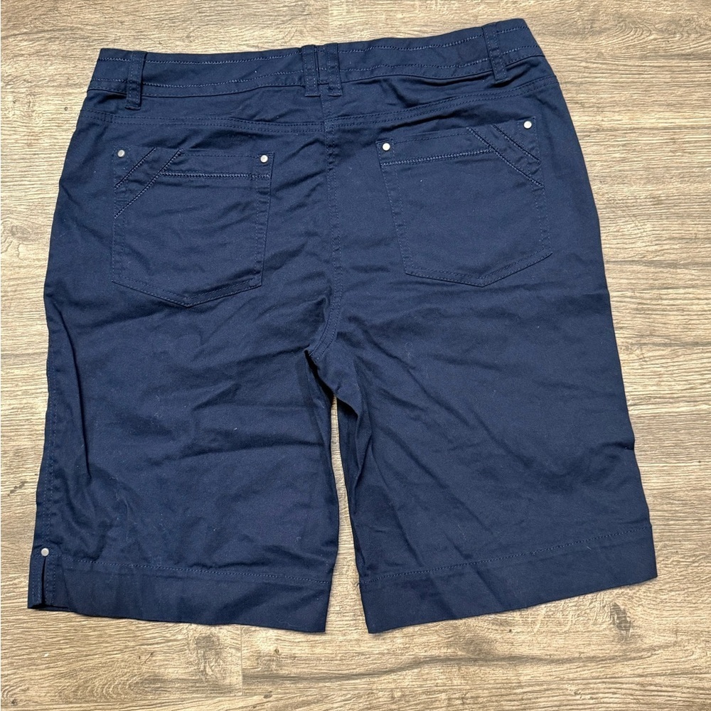 Dressbarn Women's Navy Bermudas - Picture 2 of 7
